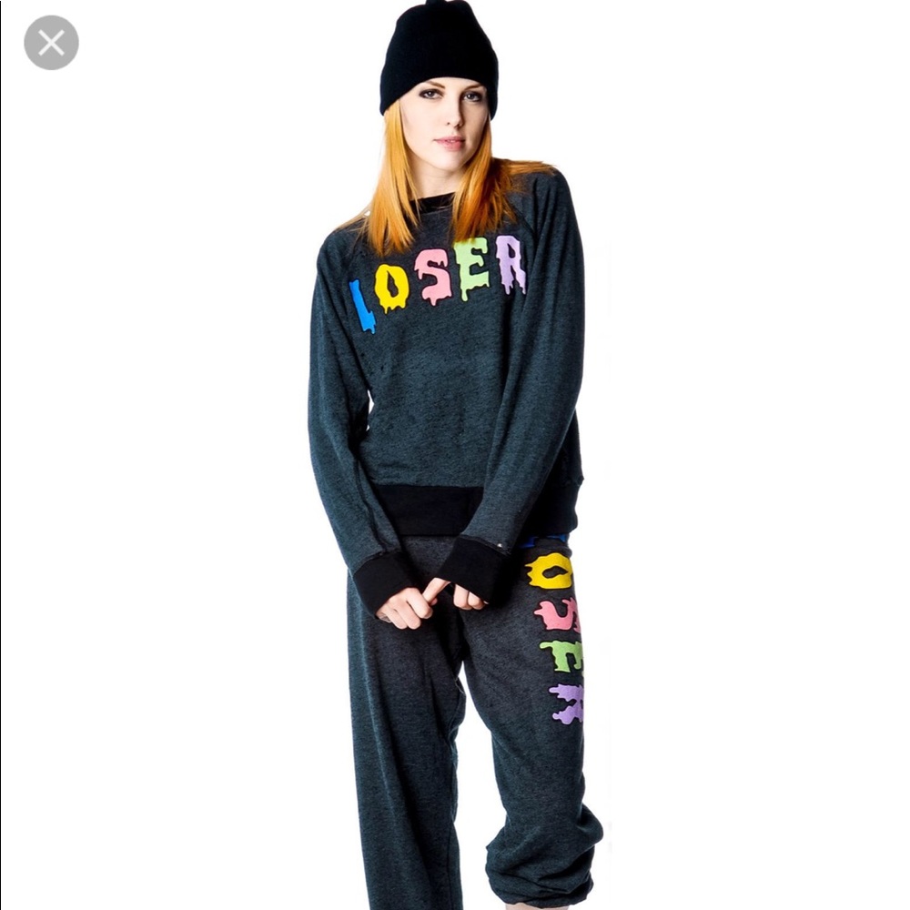 Wildfox "Loser" Destroyed Sweater